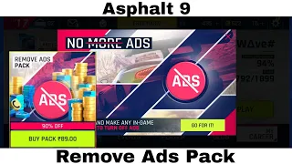 Remove Ads Pack Purchasing | No More Pop-ups 😶 Advertisements in Asphalt 9