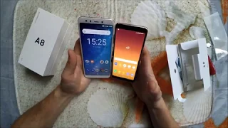 Samsung Galaxy A8 2018 Распаковка Отзыв Обзор самсунг смартфон