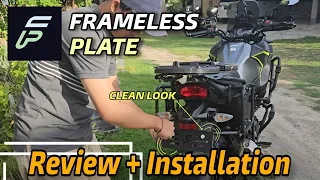Frameless Plate Bikin Grevis 20 Ganteng #cleanlook  💯‼️ Review and Installation di Kawasaki Versys