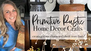 Get Crafty: Creating Primitive Rustic Home Decor with Thrift Store Finds!