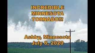 Incredible TORNADO! Ashby/Dalton, MINNESOTA, July 8, 2020