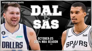 Dallas Mavericks vs San Antonio Spurs Full Game Highlights | Oct 25 | 2024 NBA Season