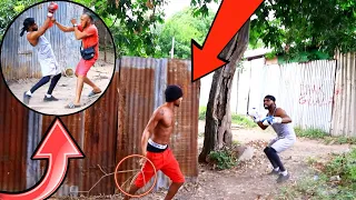 BOXING RANDOM STRANGERS IN THE GHETTO PART 2!! | ALLMAN TOWN *GONE WRONG*