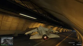 GTA V Hydra 360 Maneuver through a tunnel