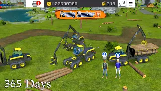 365 Days Tree Cutting Challenge In Fs16 | Multiplayer | Farming Simulator 16 | Timelapse