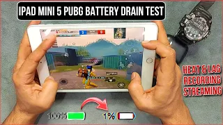 iPad Mini 5 PUBG Battery Drain Test 100% to 0% | Heat & lag | Recording & Streaming | Electro Sam