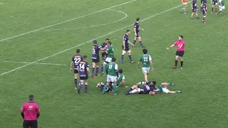 La bagarre pendant le match Issoire face à Peyrehorade