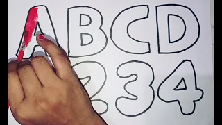 Learn ABCD With Nursery Rhymes For Children || ABCD Colouring Pages For Kids|| ABCD / #drawing #abcd