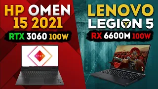 LENOVO LEGION 5 vs HP OMEN 15 (RX 6600M vs RTX 3060)
