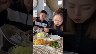 Yummy Husband and Wife Eating Food Challenge 👍 Mukbang Part #52