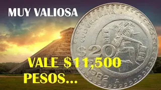 Moneda 20 Pesos Cultura Maya mira que fecha vale $$$ 11,500 PESOS $$$