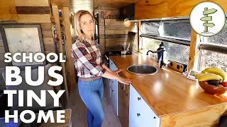 Family Quits the 9 to 5 to Live & Travel in an Off Grid School Bus Conversion