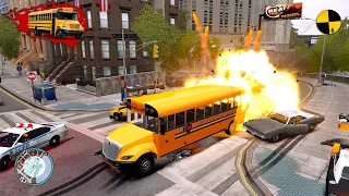 GTA 4 Crazy School Bus Crashes Ep.7