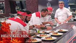 Chefs Scramble To Serve Starters To MASSIVE Charity Table | Hell's Kitchen