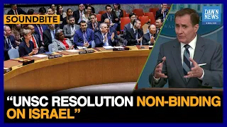 US Still Has Israel’s Back: White House Says UNSC Resolution Non-binding | Dawn News English