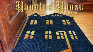 Easy DIY Halloween Rug - Haunted House Entry Rug - Halloween Decorating