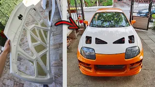 Изработка на преден капак от стъкломат - Celica-Supra (Част-79)