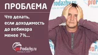 Что делать, если доходимость до главного вебинара менее 7 процентов