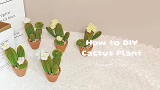 Cactus Plant Craft Tutorial: How to Make Cactus with Pipe Cleaners (Handmade Table Decor)