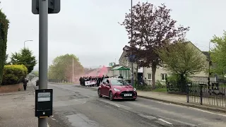 Bonnyrigg Ultras before the match, Bonnyrigg Rose v Elgin City 06/05/23