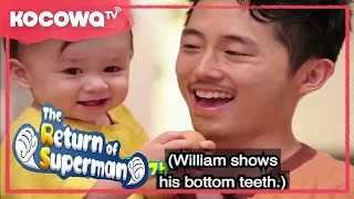 [The Return of Superman] Ep 196_Steven Yeun's snack time with William