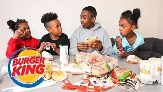 Skinny Kid Eats 4 Whoopers! | Burger King MUKBANG