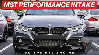 F30 BMW MST PERFORMANCE INTAKE INSTALL AND SOUNDS ON THE B48 ENGINE!