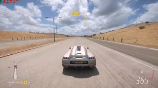 Forza Horizon 5 Koenigsegg CC8S stock top speed