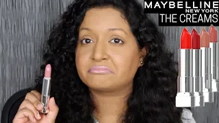 Maybelline Color Sensational The Creams Lip Color Review & Swatches