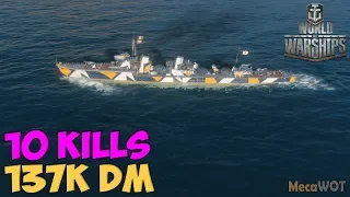 World of WarShips | Shinonome | 10 KILLS | 137K Damage - Replay Gameplay 1080p 60 fps