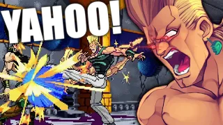 Polnareff but all he says is "YAHOO"