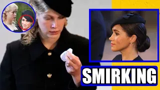 MEGHAN IS REPUGNANT! Crying Lady Louise Expose Meg's ABRUPT SMIRK Towards Queen's Coffin