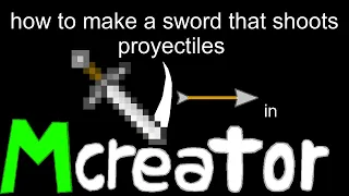 How to make a sword that fires proyectiles in - mcreator 2021.3