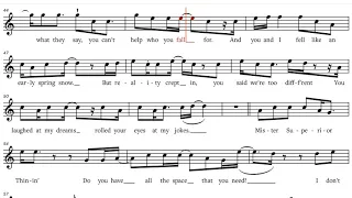 Taylor Swift ft Chris Stapleton - I Bet You Think About Me (2021), C-Instrument Play along