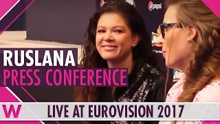 Ruslana (Ukraine 2004) - Press Conference Eurovision 2017 | wiwibloggs