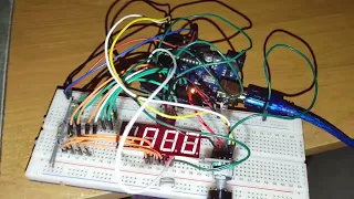 Rotary encoder with 7 segment display