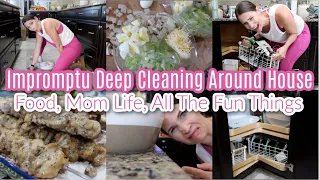 Impromptu Deep Cleaning Around The House, Food, Mom Life, Labyrinth Cabinet, All The Fun Things