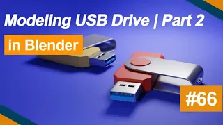 Modeling USB Drive in Blender Part 2 #66