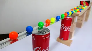 Marble Run Race ASMR ☆ Coca-Cola & Long Steel Rail & HABA Slope