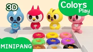 Learn colors with Miniforce | Colors Play | Eating color doughnut | Mini-Pang TV Colors Play