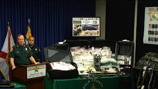 Polk County Sheriff Grady Judd announced 85 people were arrested as a result of a wiretap drug b...
