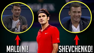 When Roger Federer Impressed Football Legends With His Tennis!