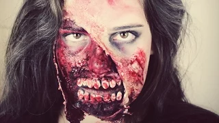 Gory Zombie Halloween Makeup Tutorial