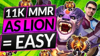 The ONLY WAY to SOLO CARRY as SUPPORT - 11K MMR LION FINGERS Everyone - Dota 2 Guide