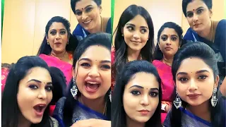 Chithi 2 Serial Preethi, Yazhini, Malika Fun Video Chithi2 New Entry Shooting Spot Photos