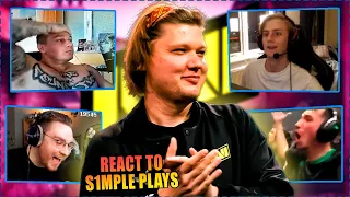 CS GO PROS & CASTERS REACT TO S1MPLE PLAYS