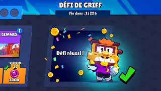 BRAWL STARS - MON DÉFI POUR DÉBLOQUER GRIFF EN ENTIER 15 VICTOIRES !!