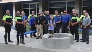 Two Dozen Police Officers Escort Siblings On First Day of School After Dad Died