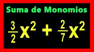 ✅👉 Suma de Monomios con Fracciones