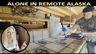 Remote Alaska Cabin Kitchen Renovations & Bathroom Demolition Finally Begin!